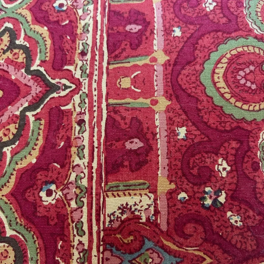 NWT Pottery Barn Red Alice Paisley Pillow Cover With Pottery Barn Insert. 16x26”